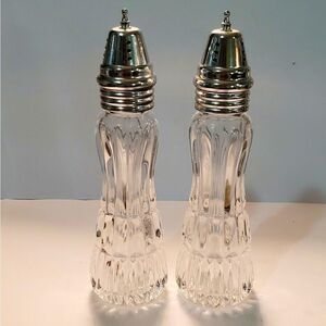 Mikasa Crystal Salt and Pepper Shakers